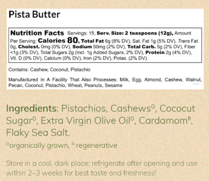 Pista Butter π (6oz)